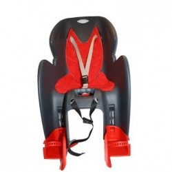 Велокресло с креплением на багажник DIEFFE, cерое с красным, до 22 кг, VS 11600 G/R COMFORT carrier