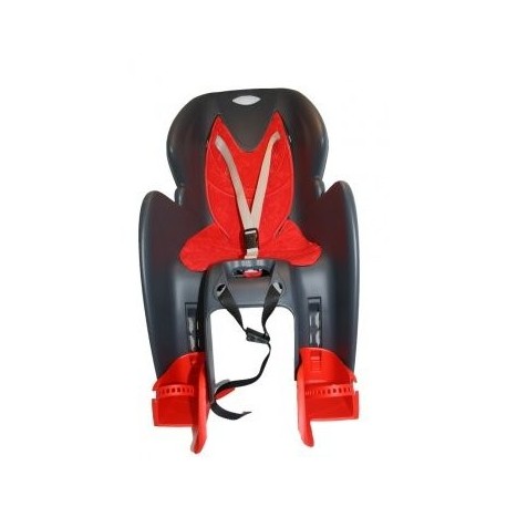 Велокресло с креплением на багажник DIEFFE, cерое с красным, до 22 кг, VS 11600 G/R COMFORT carrier
