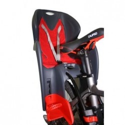 Велокресло с креплением на раму DIEFF серое с красной накладкой, до 22кг, VS 11500 G/R COMFORT frame