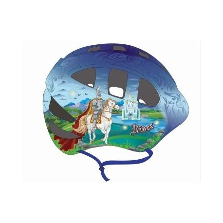 Велошлем детский с регулировкой, размер M(52-56см), цвет синий, рисунок - "Рыцарь", VSH 8 Rider (M)