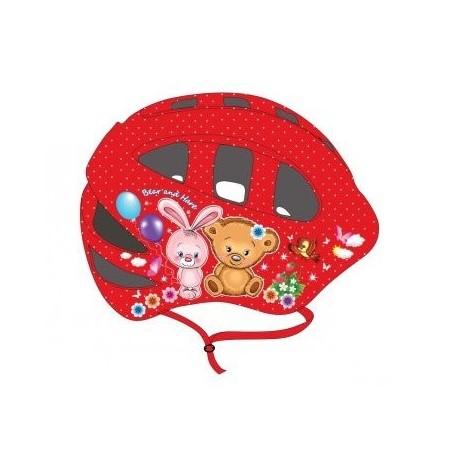 Шлем велосипедный Vinca детский, с регулировкой, размер M(52-56см), красный, VSH 8 Bear and Hare (M)
