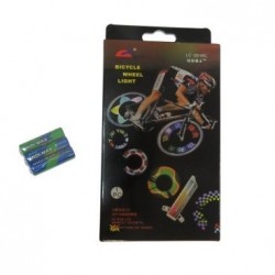 Фонарик велосипедный на спицы, 32 светодиодов/цвета радуги/42 чередующихся рисунков, ESL016C