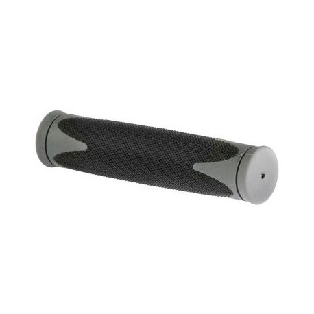 Ручки на руль для велосипеда VELO резиновые 2-х компонентные 130мм черно-серые 5-410360