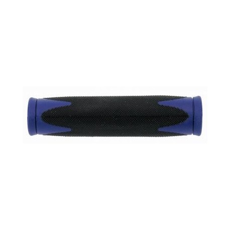 Ручки на руль для велосипеда VELO резиновые 2-х компонентные 130мм черно-синие 5-410363