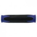 Ручки на руль для велосипеда VELO резиновые 2-х компонентные 130мм черно-синие 5-410363